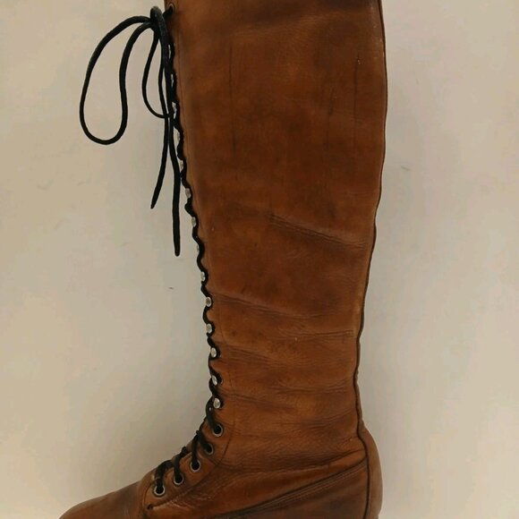 FRYE Black Label Rare Vintage Made In USA Equestrian Boots Women's Size 7 D Wide - Picture 5 of 16